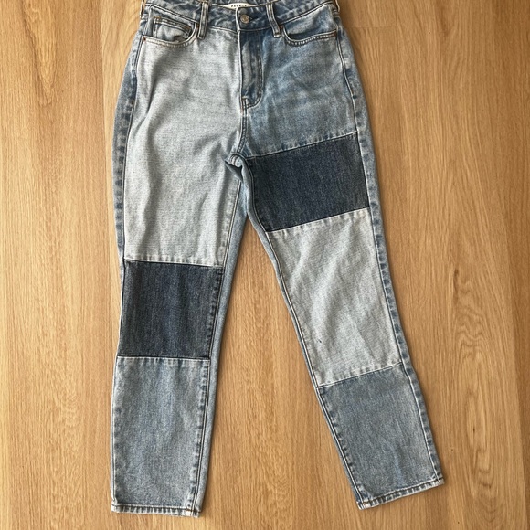 PACSUN Patchwork Denim Mom Jeans - Picture 3 of 7
